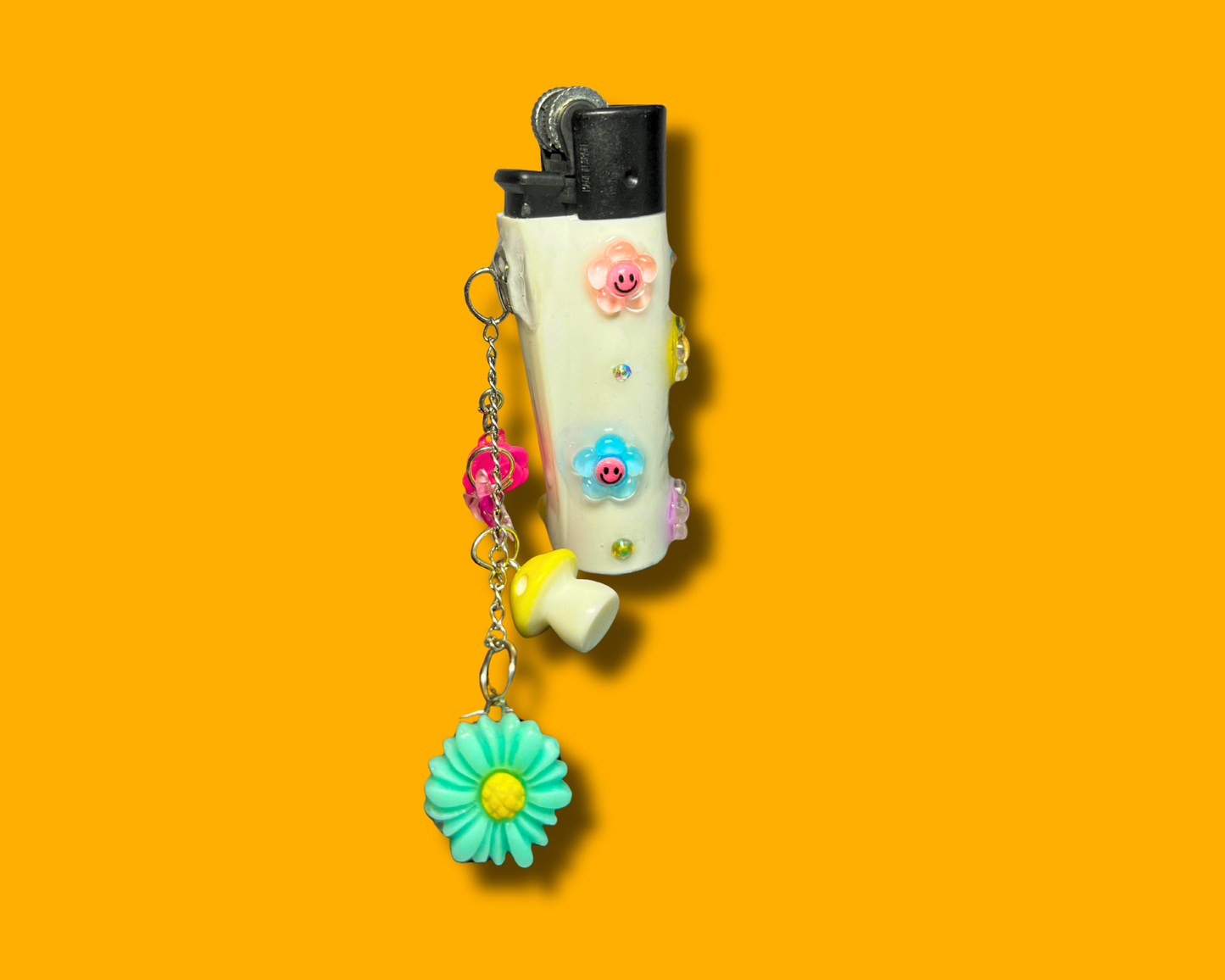 Charmed Lighter with Chain - (Flower Power Edition)
