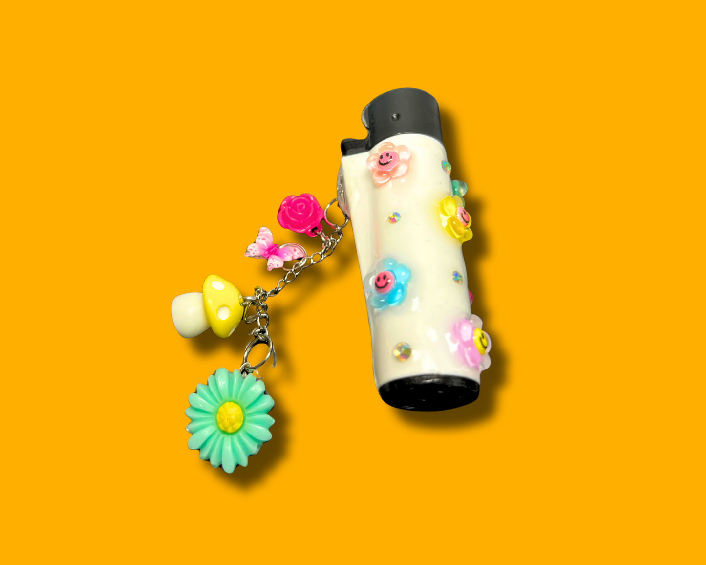 Charmed Lighter with Chain - (Flower Power Edition)