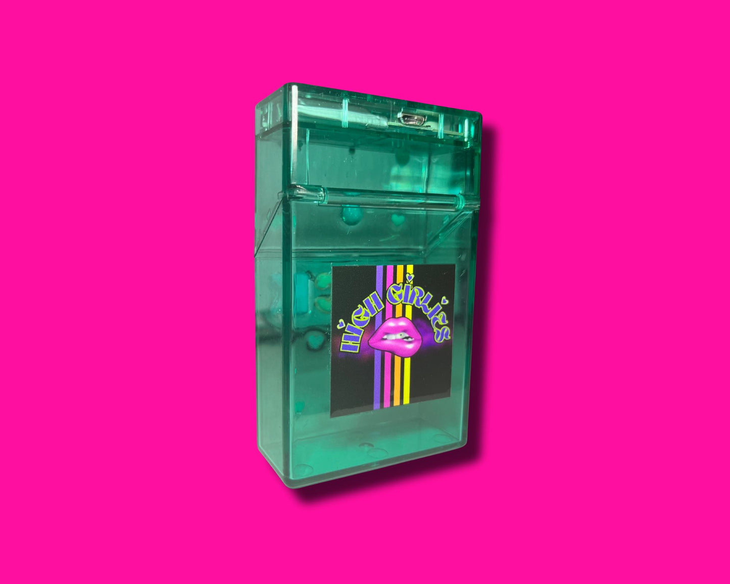 Smoke Case/ Holder - (F*ck Edition - Blue Clear) - USB Lighter