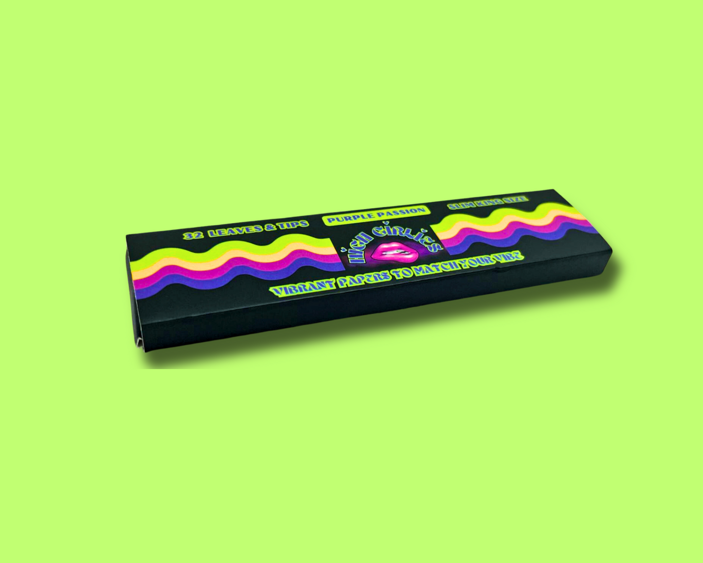 Colourful Rolling Papers & Tips - Purple Passion - King Size Slim - Box of 22 Booklets